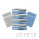 BETZ Lot de 10 Gants de Toilette Taille 16x21 cm 100% Coton Premium Couleur Bleu Clair  Gris argenté - B00ULKNQHS